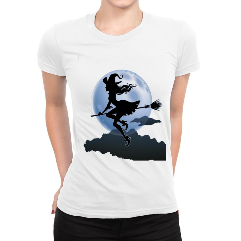 Flying Witch Ladies Fitted T-Shirt by coşkun | Artistshot