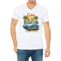 Cuba Havana Tropical Paradise Car Beach Summer Vocation Tee T Shirt V-neck Tee | Artistshot