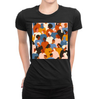 Concept On The Theme Of Racism. Stop Racism. Ladies Fitted T-shirt | Artistshot