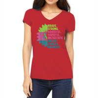 Metastatic Breast Cancer Awareness Care Warrior T Shirt Women's V-neck T-shirt | Artistshot