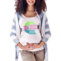 Metastatic Breast Cancer Awareness Care Warrior T Shirt Maternity Scoop Neck T-shirt | Artistshot