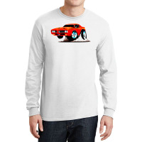 Classic American Muscle Car Cartoon Vector Illustration Long Sleeve Shirts | Artistshot