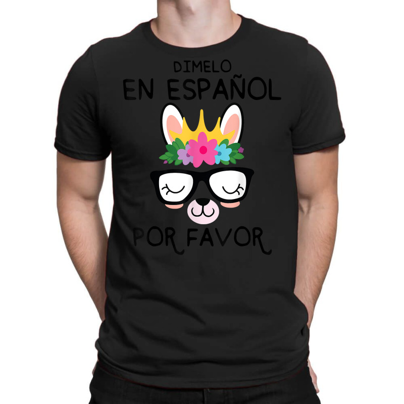 Bilingual Teacher Spanish Maestra Español Cute Llama Gifts T Shirt T-Shirt by belenfinl | Artistshot