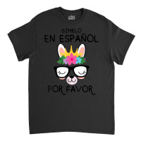 Bilingual Teacher Spanish Maestra Español Cute Llama Gifts T Shirt Classic T-shirt | Artistshot