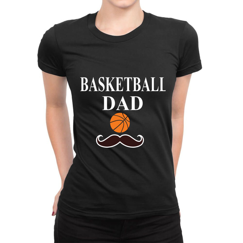 Basketball Dad Ladies Fitted T-Shirt by hntllc | Artistshot