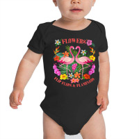 Womens Flowers Flip Flops Flamingos Beach Love Life Vacay Retro V Neck Baby Bodysuit | Artistshot