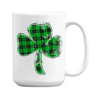 Green Buffalo Plaid Shamrock Lucky St Patrick's Day Womens T Shirt 15 Oz Coffee Mug | Artistshot