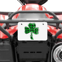 Green Buffalo Plaid Shamrock Lucky St Patrick's Day Womens T Shirt Atv License Plate | Artistshot