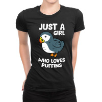 Just A Girl Who Loves Puffins Iceland Seabird Love Puffins T Shirt Ladies Fitted T-shirt | Artistshot