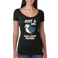 Just A Girl Who Loves Puffins Iceland Seabird Love Puffins T Shirt Women's Triblend Scoop T-shirt | Artistshot