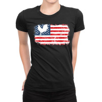 Vintage Us Flag Gamefowl Rooster Gallegos Fighter T Shirt Ladies Fitted T-shirt | Artistshot