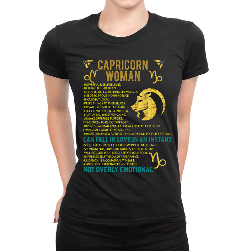 Capricorn Woman Ladies Fitted T-Shirt by SabriAcar | Artistshot