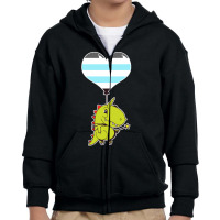 Demiboy T Rex Youth Zipper Hoodie | Artistshot