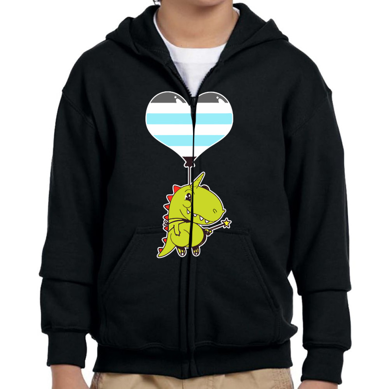 Demiboy T Rex Youth Zipper Hoodie by SAM SOE | Artistshot