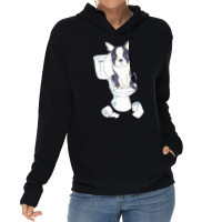 Boston Terrier Toilet Painting Wall T  Shirt Boston Terrier Toilet Pai Lightweight Hoodie | Artistshot