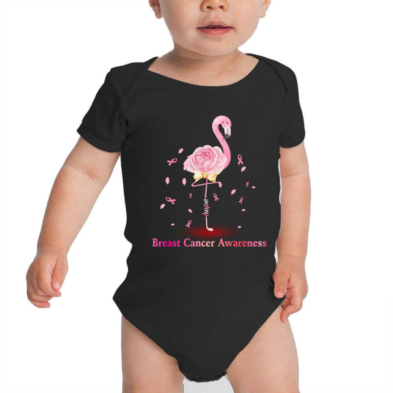 Flamingo Pink Breast Cancer Baby Bodysuit by rardesign | Artistshot