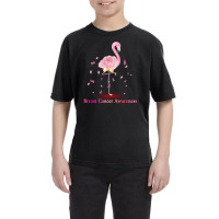 Flamingo Pink Breast Cancer Youth Tee | Artistshot