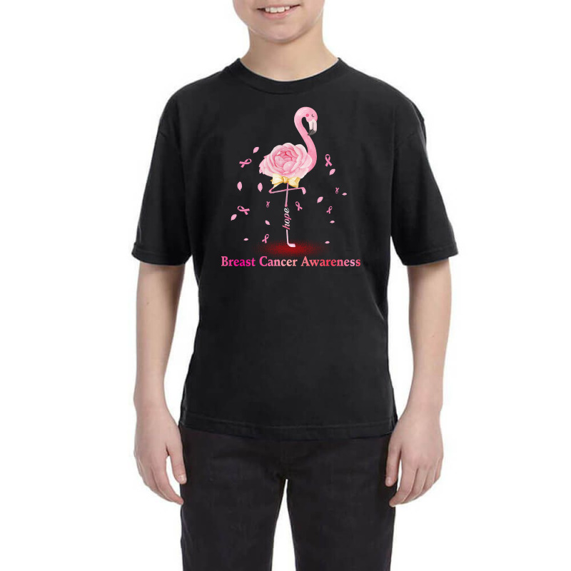 Flamingo Pink Breast Cancer Youth Tee by rardesign | Artistshot