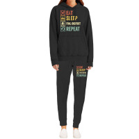 Find Bigfoot T  Shirt Funny Eat Sleep Find Bigfoot Repeat Retro Vintag Hoodie & Jogger Set | Artistshot