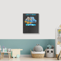 Cow Mooey Life Is Short Take The Trip Buy The Cow Eat The Cake 99 Cows Portrait Canvas Print | Artistshot