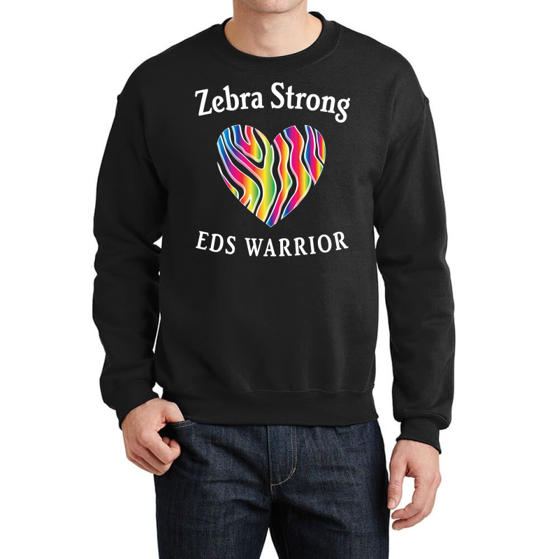 Zebra Strong Eds Warrior   Ehlers Danlos Syndrome Awareness Pullover H Crewneck Sweatshirt | Artistshot