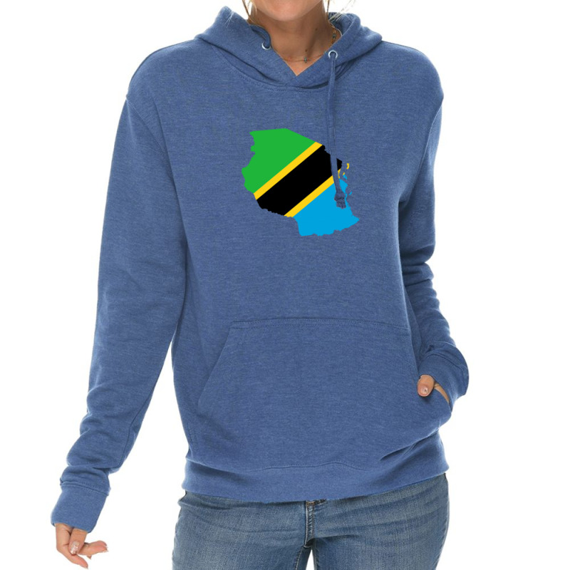 Tanzania Flag Map Lightweight Hoodie | Artistshot