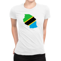 Tanzania Flag Map Ladies Fitted T-shirt | Artistshot