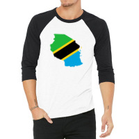 Tanzania Flag Map 3/4 Sleeve Shirt | Artistshot