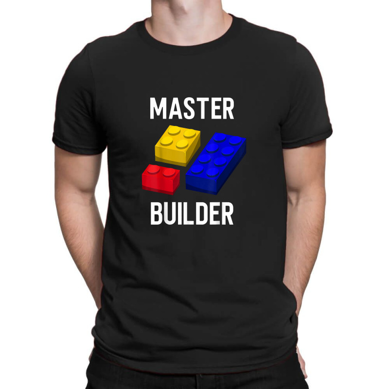 Master Builder Cute Block Building Kids Toys Brick Builders T-shirt | Artistshot