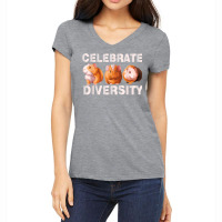 Celebrate Diversity Hamster Guinea Pig Furry Potato Animal T Shirt Women's V-neck T-shirt | Artistshot