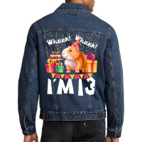 I'm 13th Birthday Girls Party Cute Hamster Pet Lover 13 Year T Shirt Men Denim Jacket | Artistshot