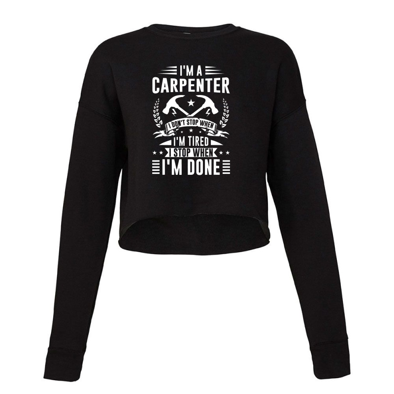 Mens Cool Carpenter Hard Work Woodworking Cropped Sweater by hajarbor | Artistshot