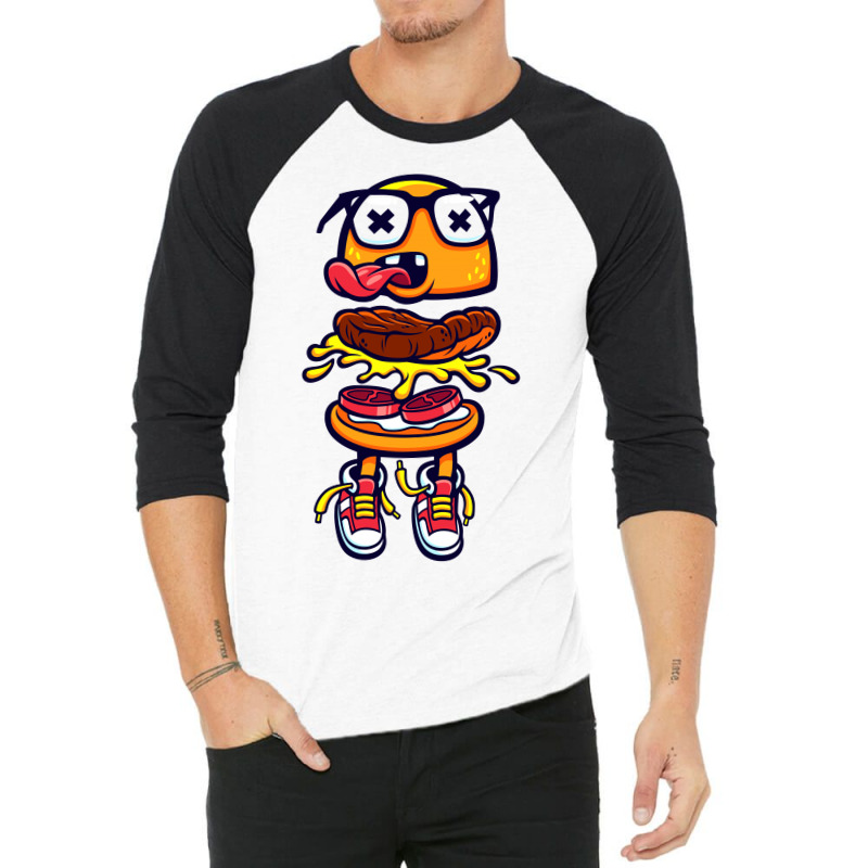 Burger Bits 3/4 Sleeve Shirt | Artistshot