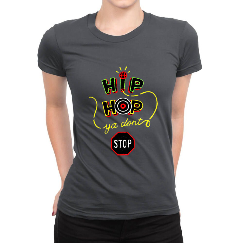 Music Vinyl Hiphop Ladies Fitted T-shirt | Artistshot