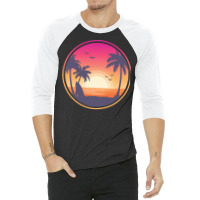 Beach T  Shirt Beach Sunset T  Shirt 3/4 Sleeve Shirt | Artistshot