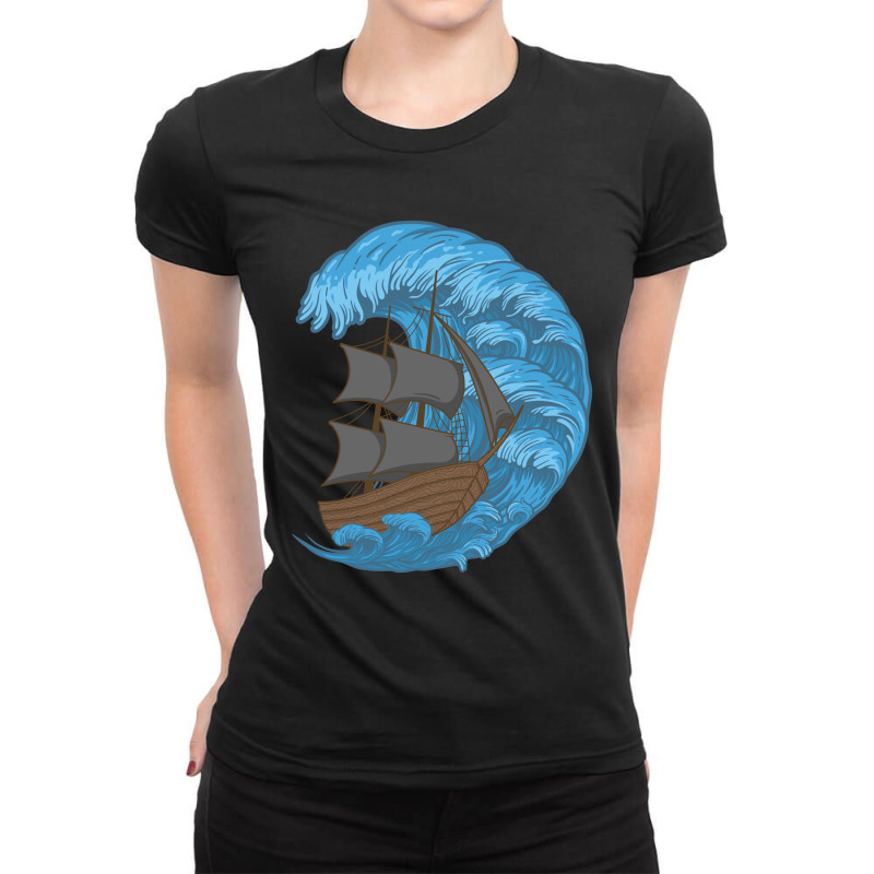 Ship Ladies Fitted T-Shirt by rardesign | Artistshot