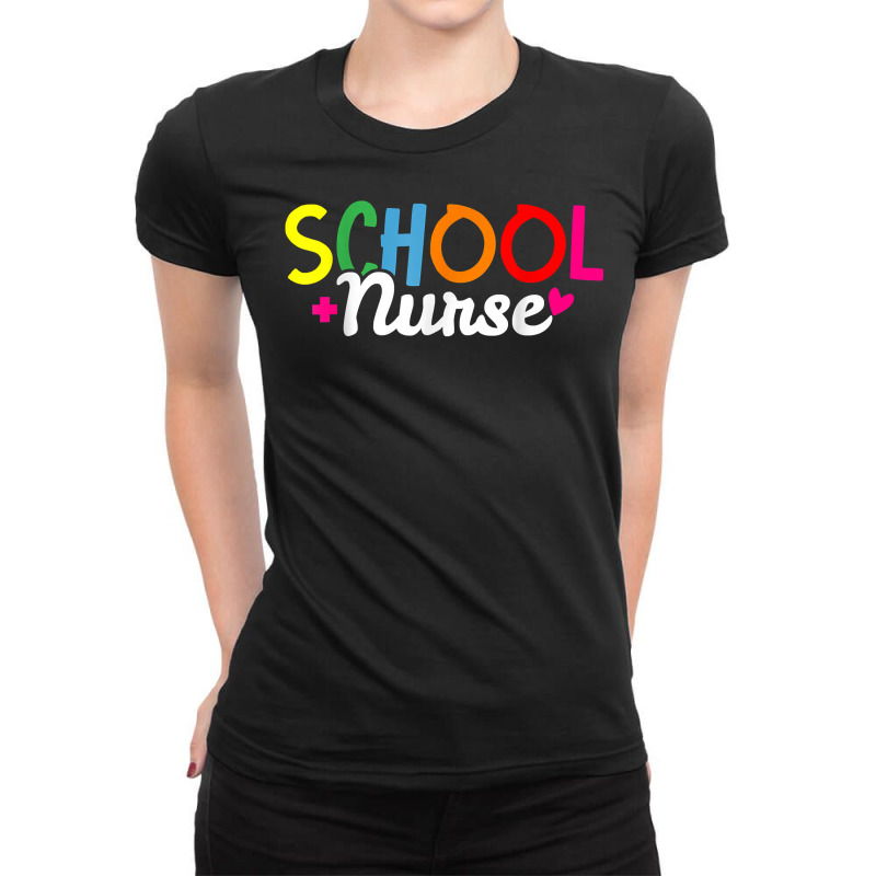 School Nurse Cute Registered Nurse Back To School Nursing T Shirt Ladies Fitted T-shirt | Artistshot