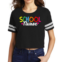 School Nurse Cute Registered Nurse Back To School Nursing T Shirt Scorecard Crop Tee | Artistshot