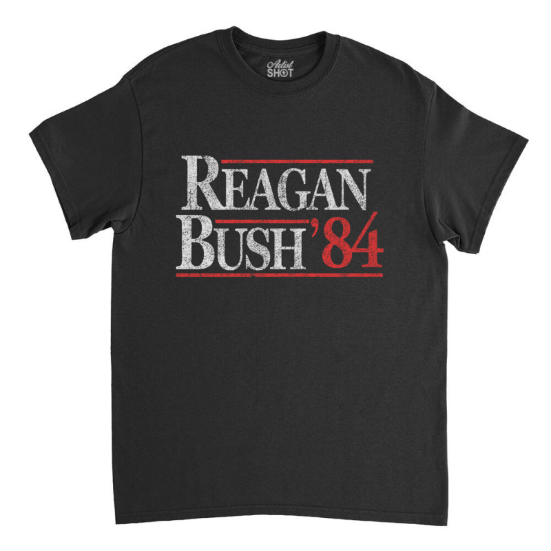 Vintage Reagan Bush 1984 Classic T-shirt by xirrotella | Artistshot