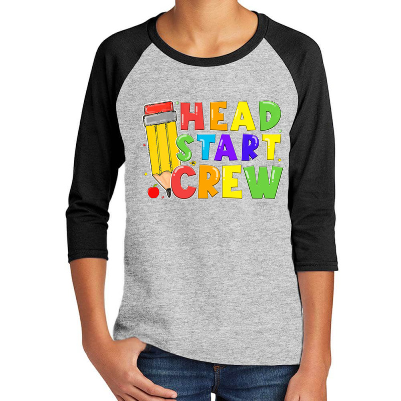 Womens Head Start Crew Student Teachers Back To School Kid Boy Girl V Youth 3/4 Sleeve by xirrotella | Artistshot