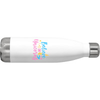 Believe N Unicorns T  Shirtbelieve în Unicorns T  Shirt Stainless Steel Water Bottle | Artistshot