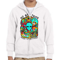 No Bad Trips Youth Zipper Hoodie | Artistshot