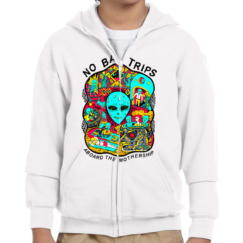 No Bad Trips Youth Zipper Hoodie | Artistshot