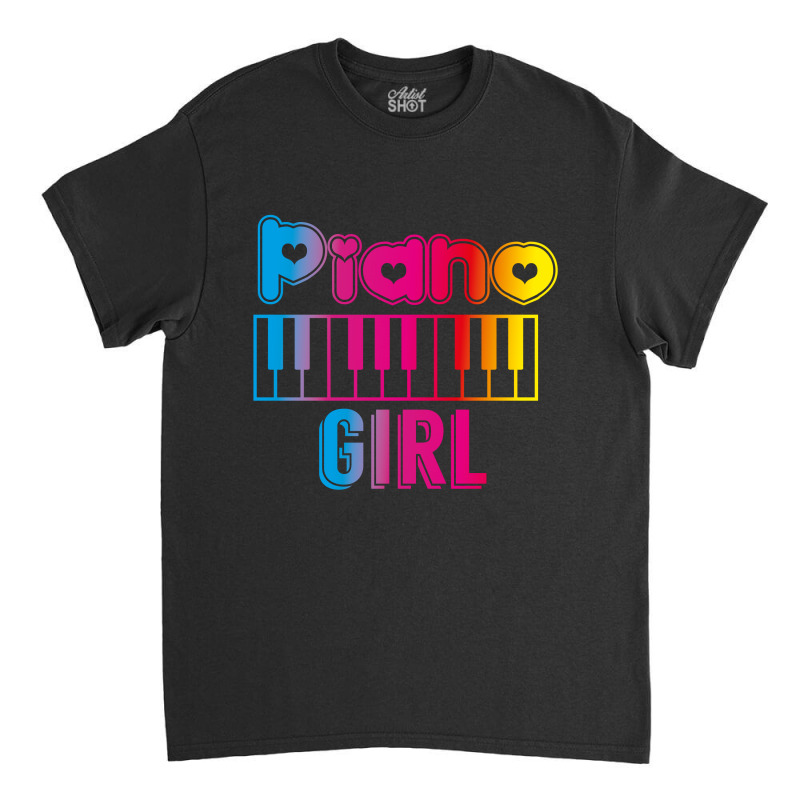 Piano Girl Classic T-shirt by rardesign | Artistshot