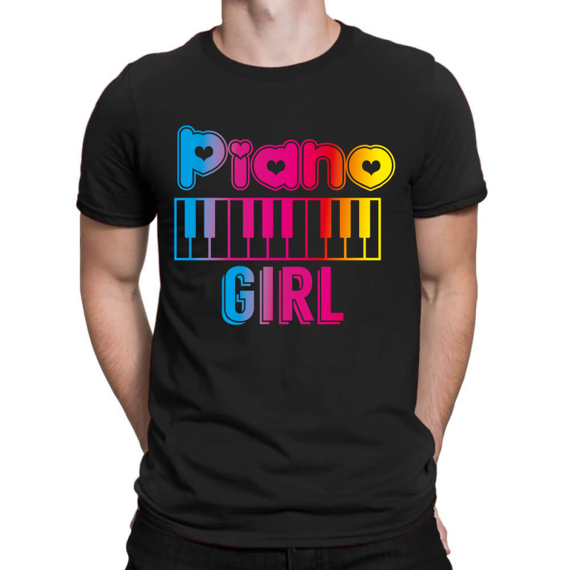 Piano Girl T-Shirt by rardesign | Artistshot