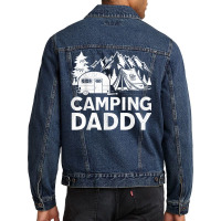 Mens Camping Daddy Funny Outdoors Mountain Camping Father's Day T Shir Men Denim Jacket | Artistshot