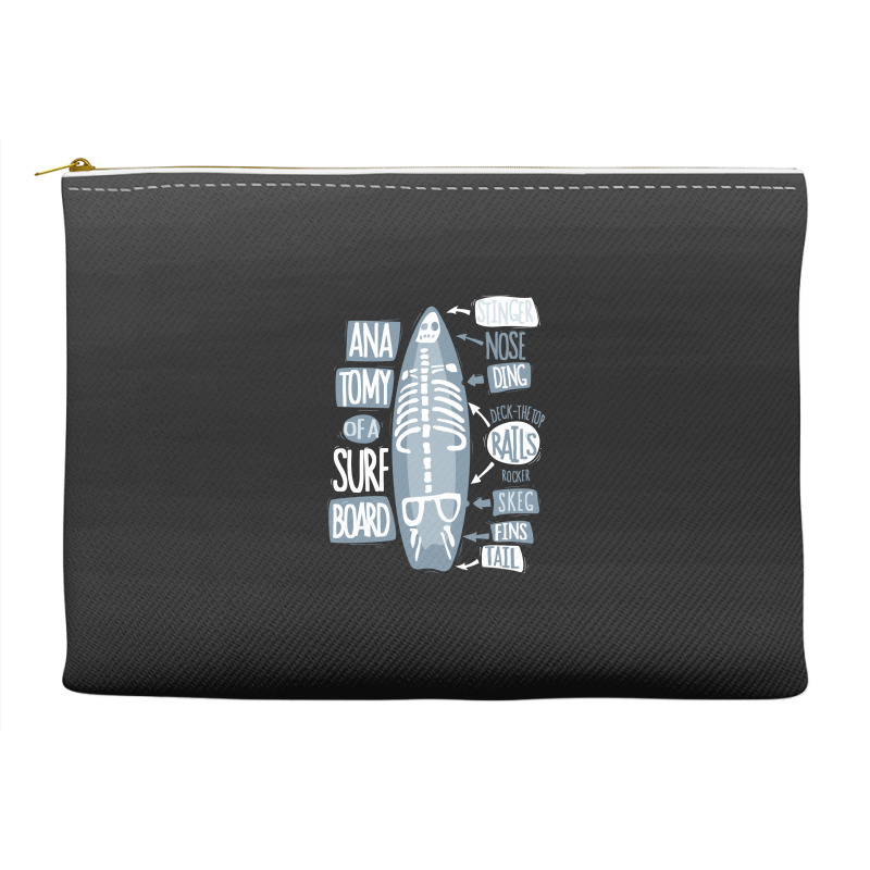 Funny Anatomy Of A Surfboard Accessory Pouches | Artistshot