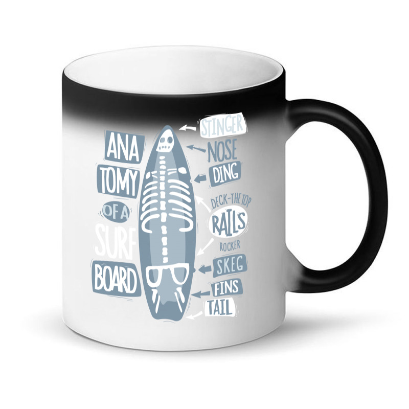 Funny Anatomy Of A Surfboard Magic Mug | Artistshot