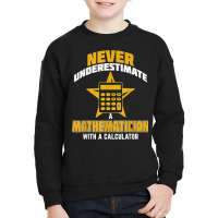 Never Underestimate A Mathematician With A Calculator T Shirt Youth Sweatshirt | Artistshot