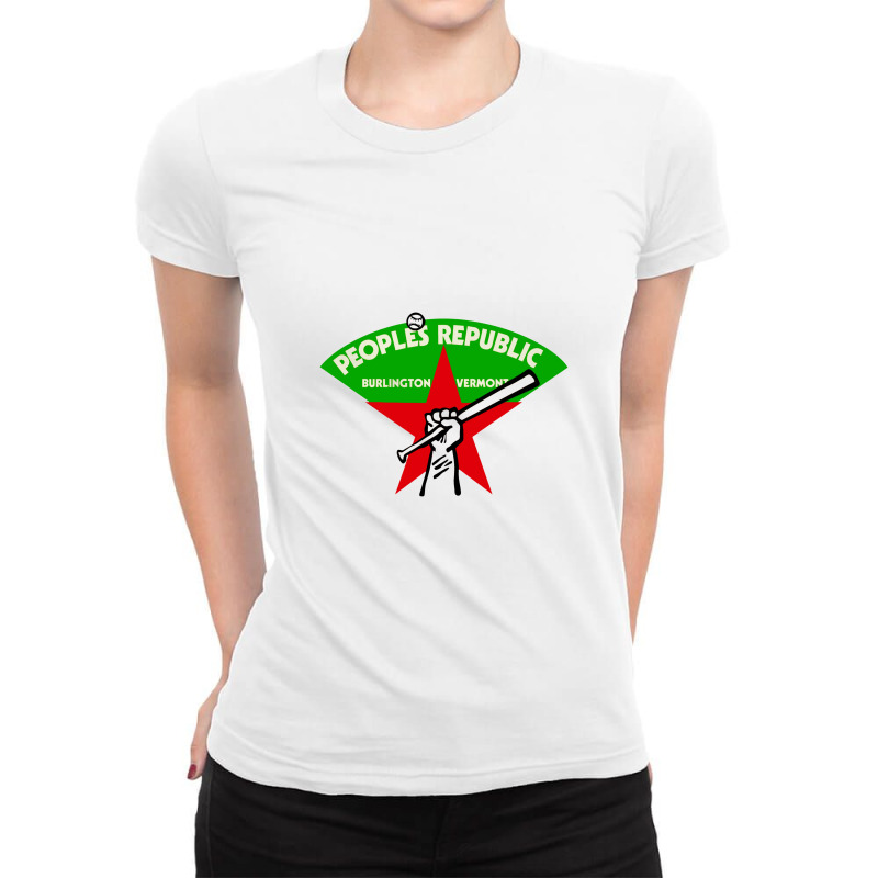 People's Republic Of Burlington Softball Ladies Fitted T-Shirt by jambudemak | Artistshot